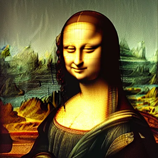 Image similar to leonardo davinci taking a break from painting mona lisa