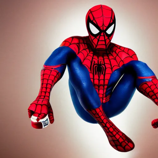 Prompt: spiderman is drinking a coca cola