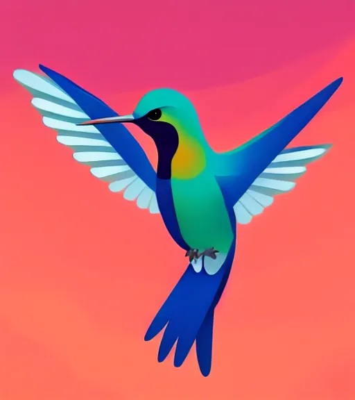 Prompt: icon stylized minimalist hummingbird, loftis, cory behance hd by jesper ejsing, by rhads, makoto shinkai and lois van baarle, ilya kuvshinov, rossdraws global illumination