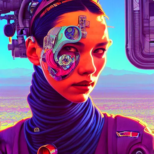 Image similar to high quality high detail portrait of a diesel punk jinx in an alien world, tristan eaton, victo ngai, artgerm, rhads, ross draws, hyperrealism, intricate detailed, alphonse mucha, 8 k, sci - fi, pastel colors, artstation,