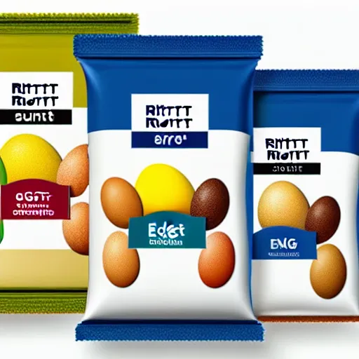 Image similar to Ritter Sport with egg flavour, product shot, packaging, photo