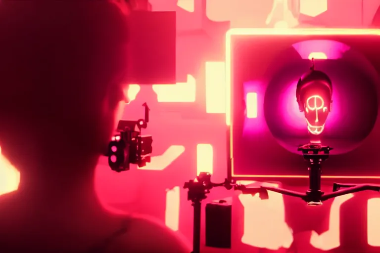 Image similar to vfx film, love death and robots, flat color profile low - key lighting award winning photography arri alexa cinematography, hyper real photorealistic cinematic, atmospheric cool colorgrade