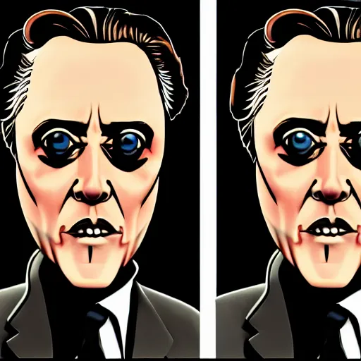 Prompt: christopher walken as a hanna barbara cartoon, trending on artstation