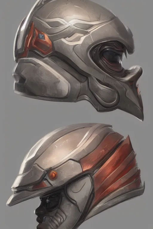 Image similar to helmet concept by yintion j - jiang geping, lineart, oil painting, concept sketches, rejected concepts, digital painting, highly detailed, artstation, sharp focus