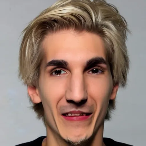 Image similar to xqc, big long nose, underbite