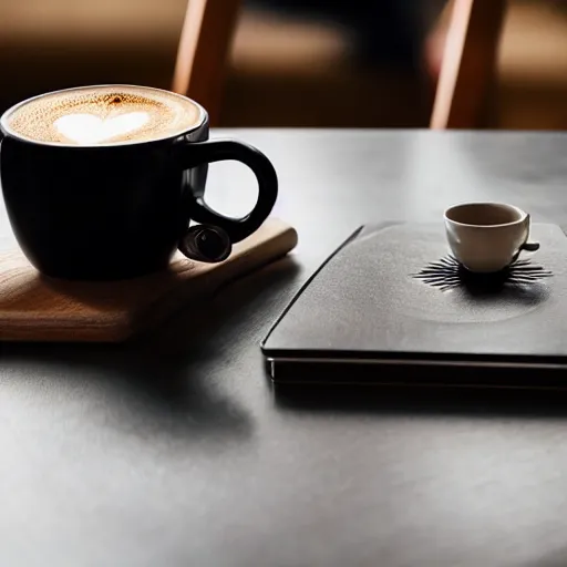 Image similar to fellow stagg ekg, and a kalita wave, on a coffee table, product photography, ad campaign