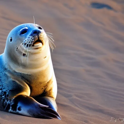 Image similar to adorable fat harbor seal smiling