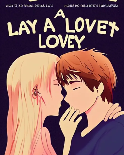 Image similar to a poster for a movie where a girl loves a guy who doesnt love her, movie poster, anime art