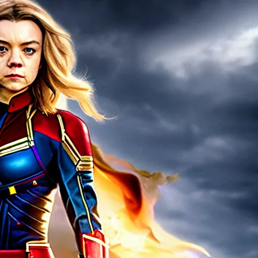 Prompt: Natalie dormer as Captain marvel - n 5