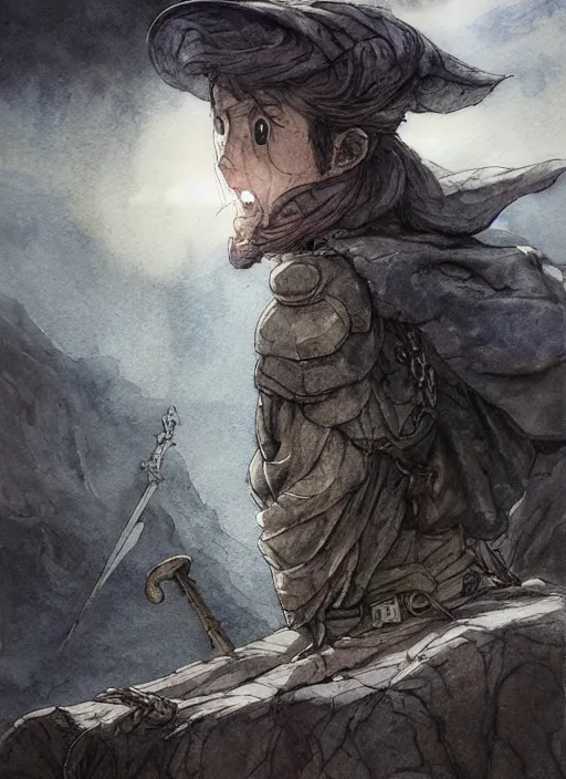 Image similar to portrait, The sword in the stone, watercolor, dramatic lighting, cinematic, establishing shot, extremely high detail, foto realistic, cinematic lighting, pen and ink, intricate line drawings, by Yoshitaka Amano, Ruan Jia, Kentaro Miura, Artgerm, post processed, concept art, artstation, matte painting, style by eddie mendoza, raphael lacoste, alex ross