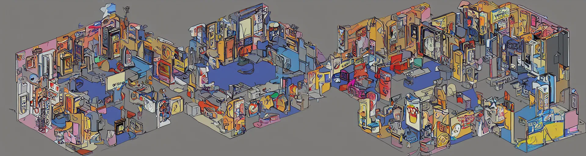 Image similar to Floorplan for a 1990's video arcade