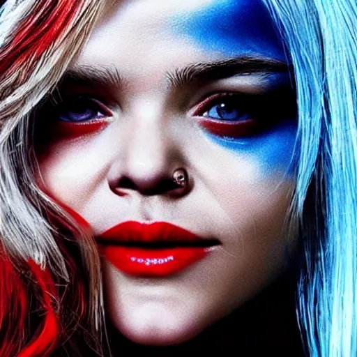 Image similar to Chloe Grace Moretz as Harley Quinn.