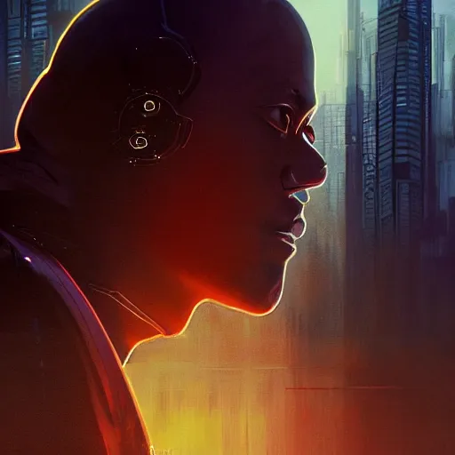 Image similar to cyberpunk, closeup portrait of a juice wrld, dramatic light, city background, sunset, dystopian setting, high contrast, sharp, neuromancer, henry dorsett case, painted by stanley lau, painted by greg rutkowski, painted by stanley artgerm, digital art, trending on artstation