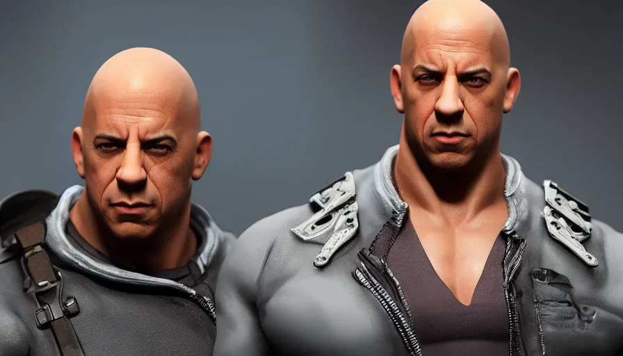 Image similar to Vin Diesel as a toy, hyperdetailed, artstation, cgsociety, 8k