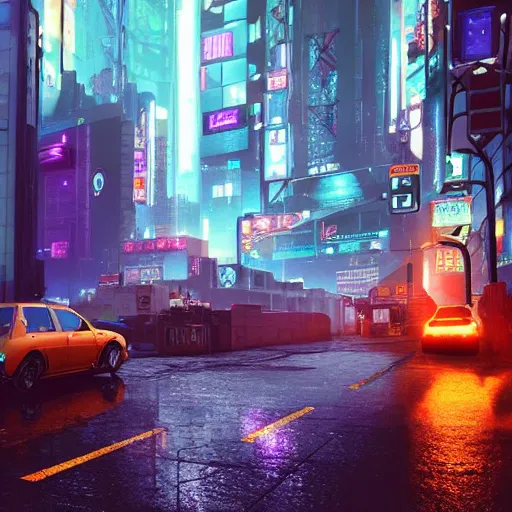 Prompt: cyberpunk street, raining cheese, photorealistic, cinematic lighting