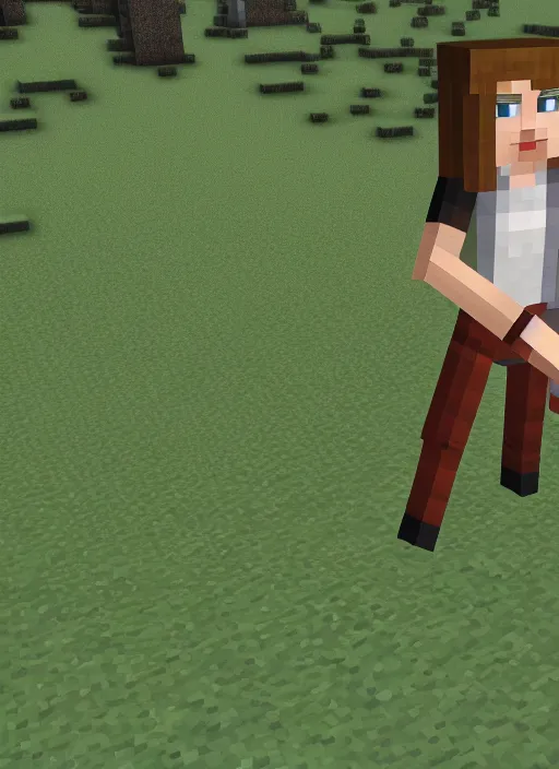 Prompt: emma watson as a player character in minecraft, detailed, rtx, 4 k resolution