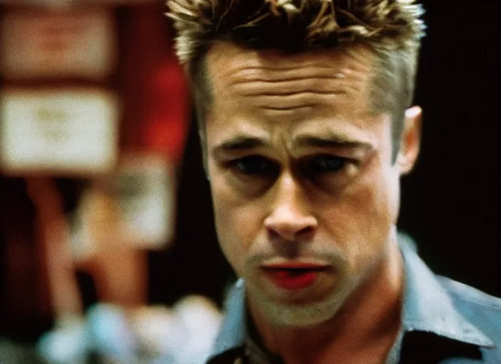 film still of Brad Pitt as Robert Paulson in Fight Club | Stable ...