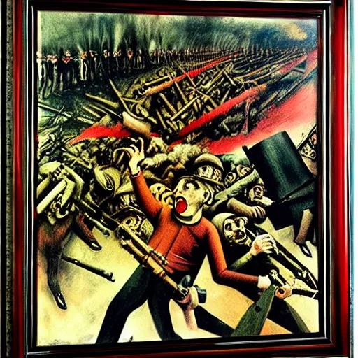 Image similar to january 6 insurrection by otto dix, hyperrealistic, aesthetic, masterpiece