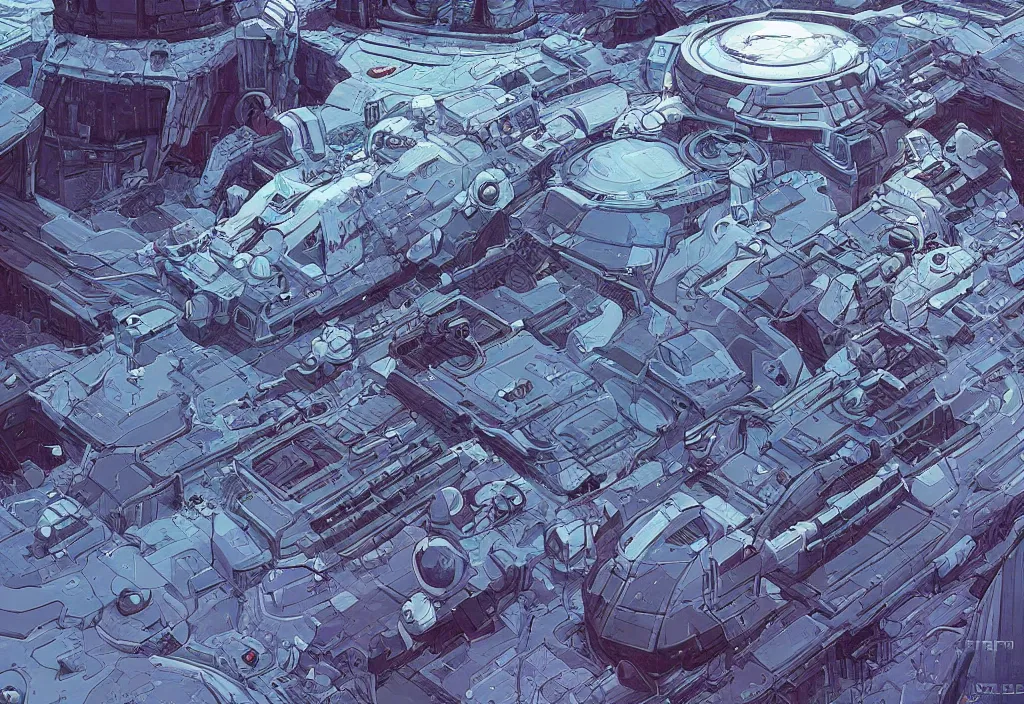 Image similar to a beautiful sci-fi landscape on the lunar surface, by Josan Gonzalez, highly detailed, digital painting, smooth, sharp focus, 4K