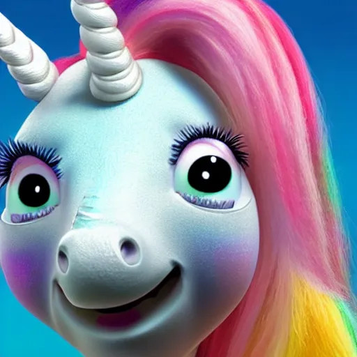 Prompt: an unicorn as a pixar character, high details