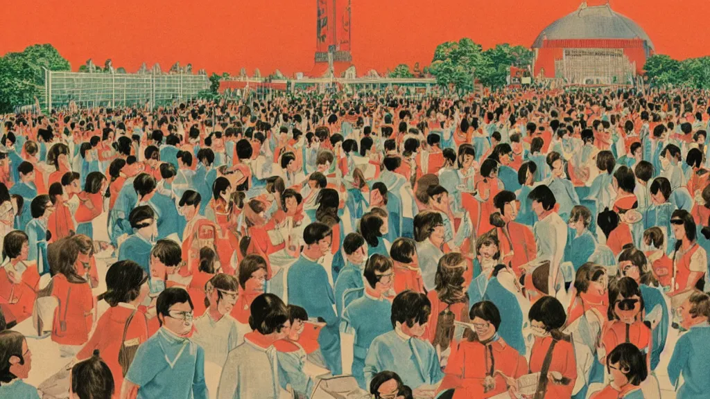 Prompt: A vintage scientific illustration from the 1970s of cult sacrifice at the mid summer festival by Wes Anderson