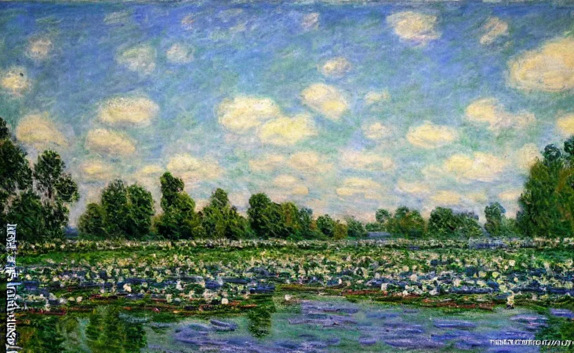 Image similar to a beautiful landscape in the style of claude monet, ultra realistic, beautiful