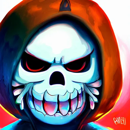 Image similar to undertale sans, digital Painting, ultradetailed, artstation, oil Painting, ultradetailed, artstation