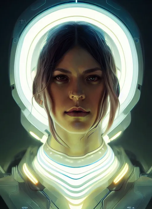 Prompt: symmetry!! portrait of cyberpunk female, sci - fi, glowing lights!! intricate, elegant, highly detailed, digital painting, artstation, concept art, smooth, sharp focus, illustration, art by artgerm and greg rutkowski and alphonse mucha, 8 k