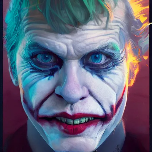 Image similar to highly detailed portrait venong joker gta v, stephen bliss, unreal engine, fantasy art by greg rutkowski, loish, rhads, ferdinand knab, makoto shinkai and lois van baarle, ilya kuvshinov, rossdraws, tom bagshaw, global illumination, radiant light, detailed and intricate environment