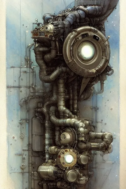 Image similar to (((((2050s spaceship engine room . muted colors.))))) by Jean-Baptiste Monge !!!!!!!!!!!!!!!!!!!!!!!!!!!