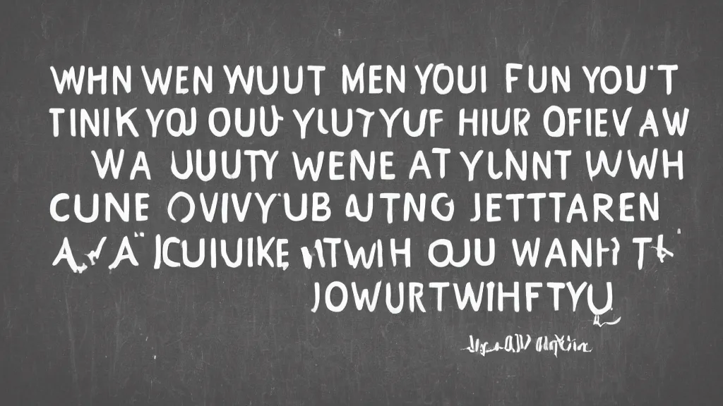 Prompt: When you feel like quitting, think about where you started