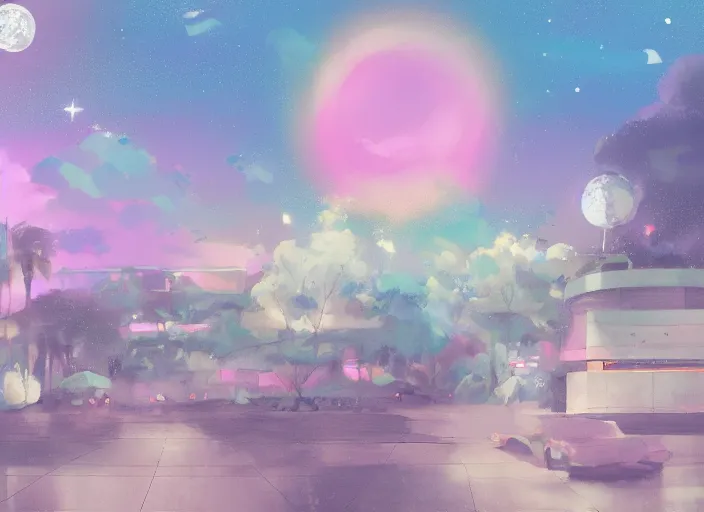 Image similar to placid pastel morning messy planetarium trending on pixiv