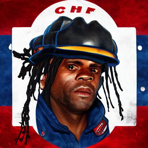 Image similar to chief keef as a firefighter digital art very detailed 4 k detailed super realistic