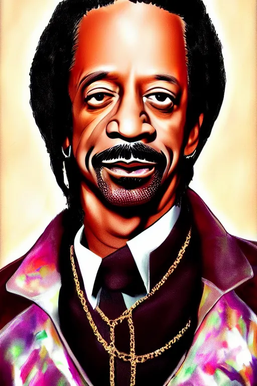 Image similar to full length portrait of katt williams, digital painting, trending on artstation, concept art, sharp focus, illustration, art by aficionados and leonard and suli beli