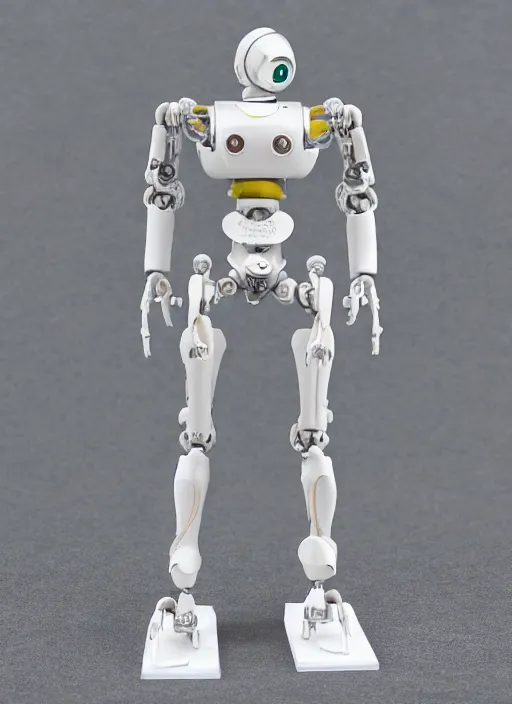 Image similar to 80mm resin detailed miniature of a Robot with organic body, beautiful bone structure, symmetrical facial features, Product Introduction Photos, 4K, Full body