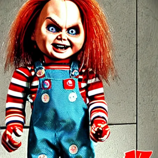 Image similar to chucky the killer doll coming alive