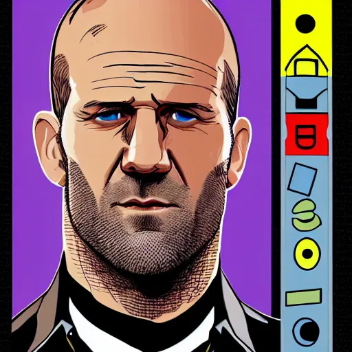 Prompt: a details digital artwork of jason statham as super mario