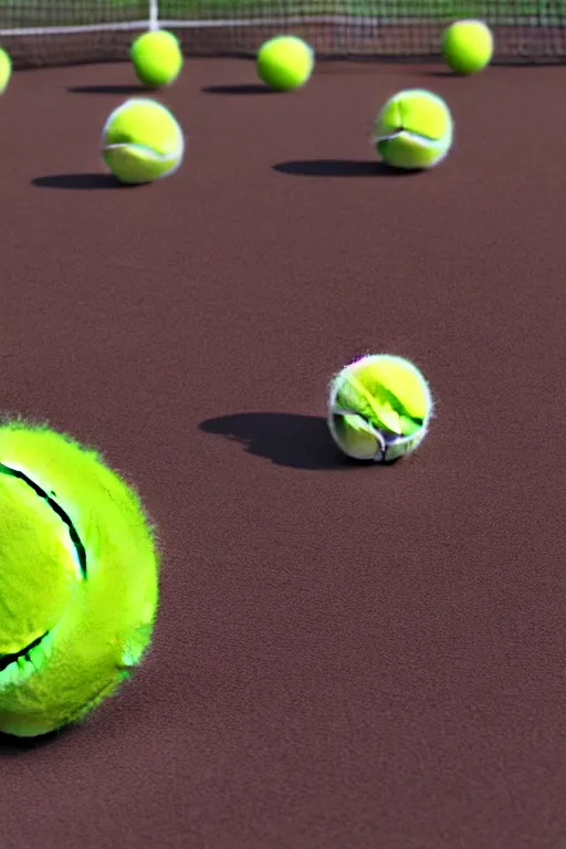 Prompt: tennis ball monsters, studio ghibli, octane render, 4 k