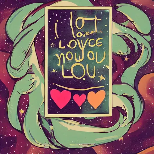 Image similar to i love you more than space