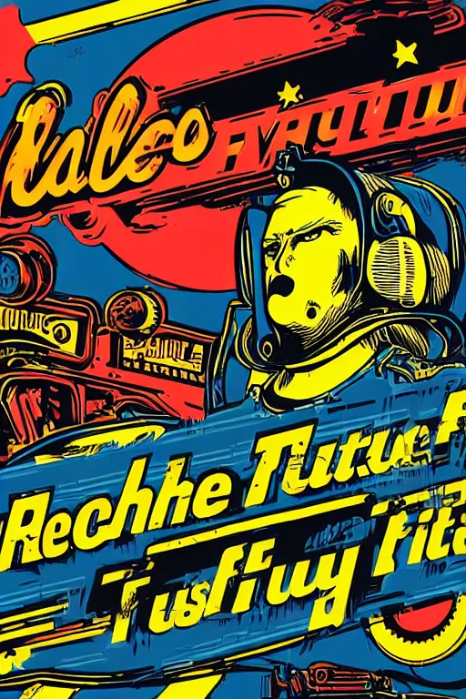 Image similar to fallout 7 6 retro futurist illustration art by butcher billy, sticker, colorful, illustration, highly detailed, simple, smooth and clean vector curves, no jagged lines, vector art, smooth andy warhol style