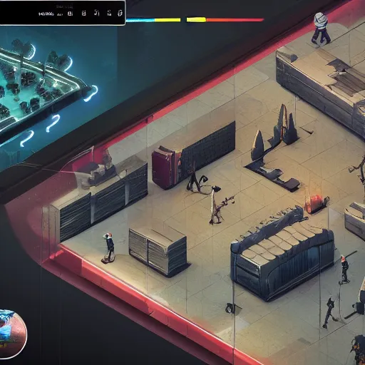 Image similar to Isometric futuristic game, 4k, dramatic lighting, high detail, mirror's edge + disco elysium + akira