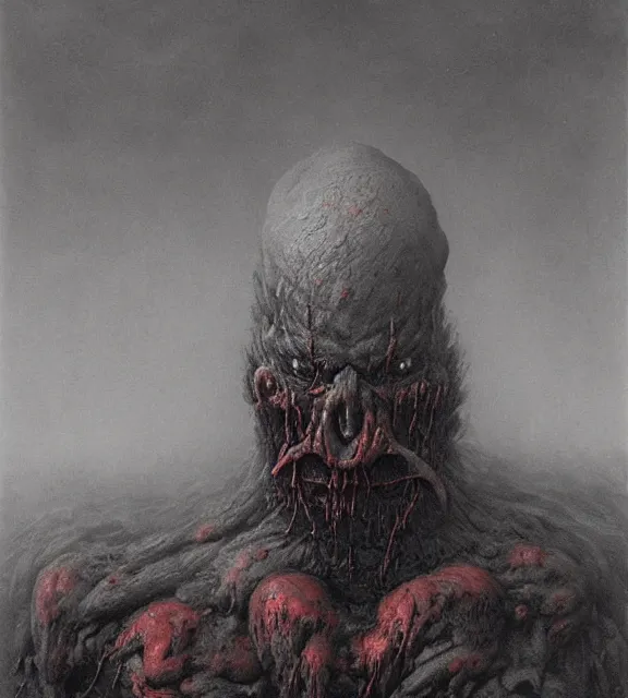 Prompt: chaos berserker, beksinski, trending on artstation