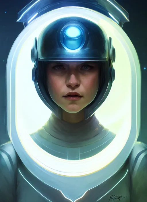 Prompt: symmetry!! portrait of side!! of a female character with helmet fantasy, sci - fi, tech wear, glowing lights!! intricate, elegant, highly detailed, digital painting, artstation, concept art, smooth, sharp focus, illustration, art by julian del rey and greg rutkowski