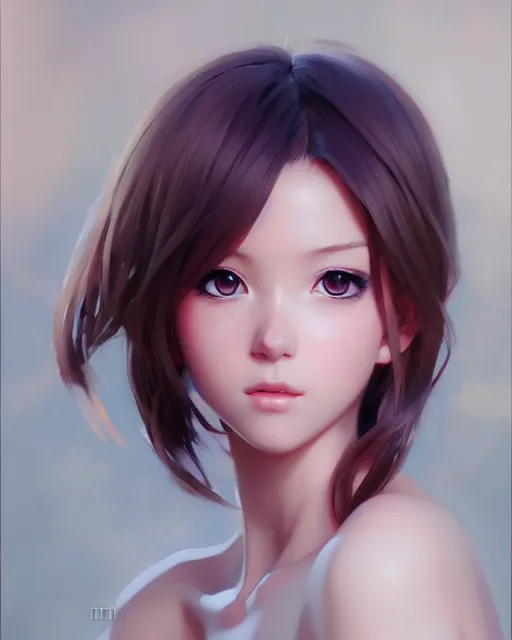 Realistic anime girl half face short hair pink background Anime HD  wallpaper  Peakpx