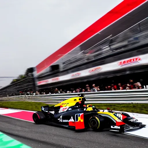 Prompt: charles leclerc winning the monza grand prix. dslr, raw file, 4 k