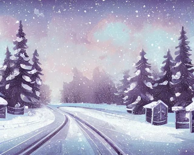 Image similar to winter illustration style