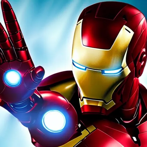 Image similar to iron man using repulsor, 4k realistic photo