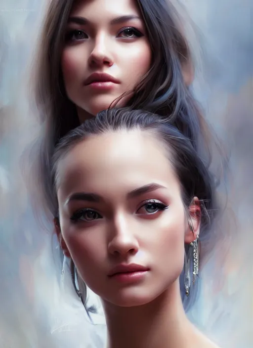 Image similar to photo of a gorgeous young woman in the style of stefan kostic, realistic, sharp focus, 8 k high definition, insanely detailed, intricate, elegant, art by stanley lau and artgerm