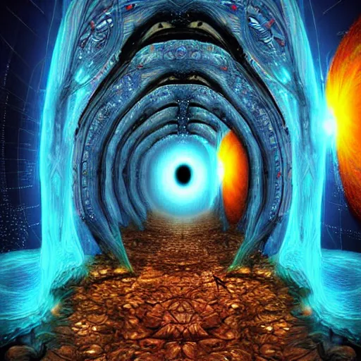 Image similar to A portal between two universes, digital art, detailed, amazing!!