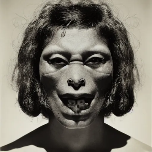 Prompt: a fly / human hybrid, large format film photograph by richard avedon